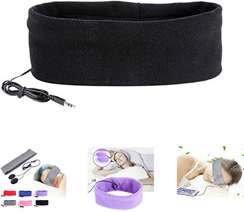 Cuffie per dormire, 6 colori Cuffie antirumore lavabili Sport da corsa Cuffie per dormire, Cuffie con fascia Musica Cuffie per dormire (nero)