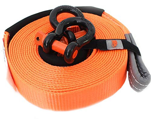 PKW PLUS 16.4ft Tow Strap, Auto Tow Gürtel, mit 2 Sicherheitshaken, Heavy Duty Abschleppseil 4x4, for Automobile/Agrar Fahrzeug/SUV (Size : 5m/8t)