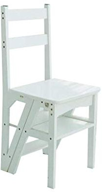 SLRMKK Step stool Step Stools, Multifunction Household Collapsible Ladder Vintage Creativity Chair Solid Wood Step Stool (color : #3)