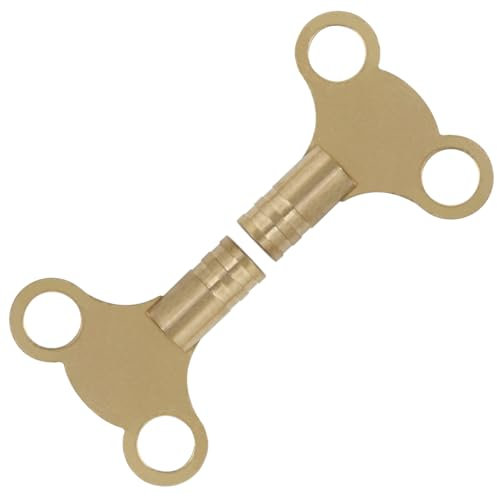 GTSE Pack of 2 Brass Radiator Key, Radiator Bleed Key, Radiator Bleed Valve Key, Clock Type Radiator Key, for Bleeding and Air Vent, Key to Bleed Radiator UK