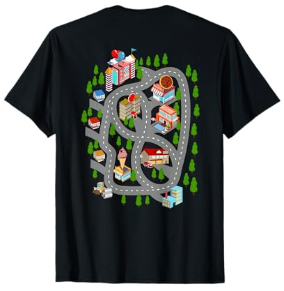 Play Cars On Dad's Back Spielmatte Autorennbahn Familie T-Shirt
