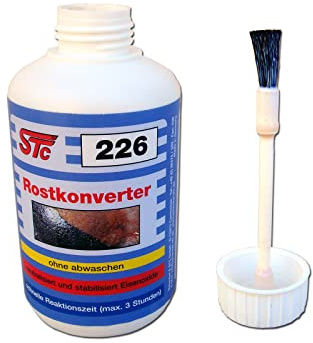 STC 226 Rostkonverter Rostumwandler 250 ml Pinselflasche | Rostschutz Grundierung Rostentferner – hoch effektiv ohne Abwaschen