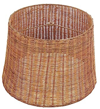 Aspen Creative 32993, Handwoven Empire Spider Lamp Shade, Natural Rattan, 13 Top x 16 Bottom x 11 Slant Height