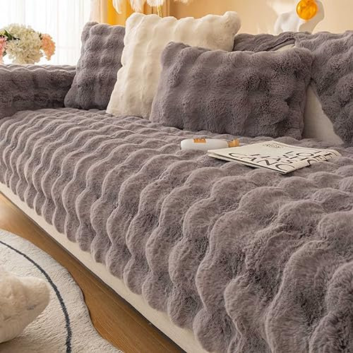 YSZBD Ecksofa Bezug Waschbar Abnehmbar U/l Form Sofahusse 3/4/2/1 Sitzer Mit Armlehne Sofa Überwurfdecke rutschfest Couch Cover Waschbar Sofaschutz,Grey-70x70cm