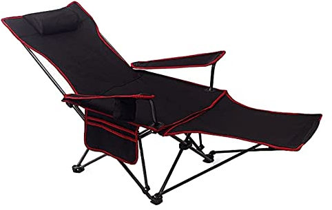 Campingstuhl Outdoor-Liegestuhl, Ultraleicht, Mittagspause, Siesta-Strand, Freizeit, Auto, Rückenlehne, Tragbarer Angelsitz Mit Abnehmbarem Kissen Anglerstuhl Faltstuhl ( Color : A , Size : 168*62*35c