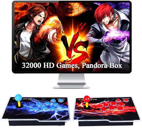 GWALSNTH 32000 in 1 Pandora Box 60S Arcade Games Console,1280X720 Display,Search/Save/Hide/Pause Games,Two Separate joysticks,1-4 Players