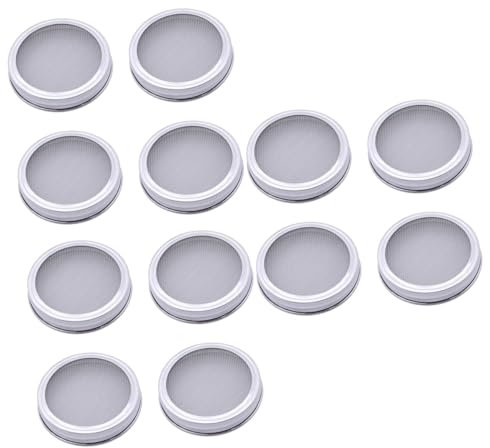 BESPORTBLE 3er-set Siebdeckel Für Gläser Keimdeckel Für Gläser Edelstahl Breite Öffnung Nicht Leicht Zu Reinigen 4 Stück X 3