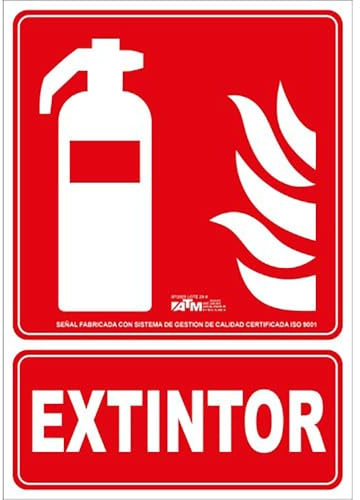 AGHASA ASB010-SEÑAL EXTINTOR PVC 0,7mm Clase B 210X300mm