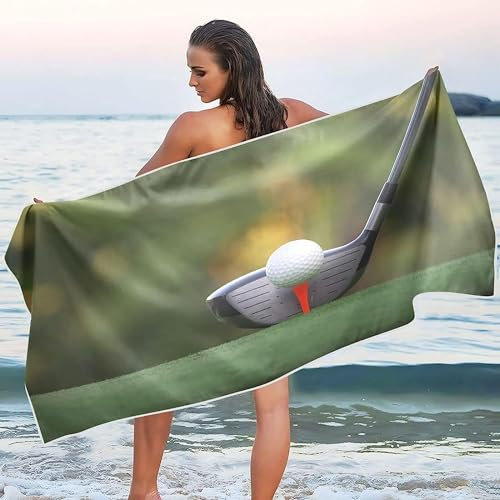 okoikfc 3D Strandtuch 80x160 cm Golf Badetuch Groß Golf Microfaser Handtücher Weich Schnell Trocknen Strandhandtuch Herren Frauen Badetücher, Strandtücher Strandlaken Handtuch A1984