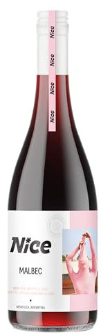 NICE Malbec, Argentinian Wine in a Bottle, Juicy & Fruity Red Wine from Mendoza Region, Darkly Fruity, Wicked Depth, 1 x 75cl Bottled Wine