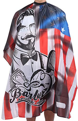Mantella Barbiere, Grembiule Barbiere in Poliestere, Mantella per Capelli per Salone, Panno Protettivo per Taglio di Capelli con Collo Elastico, Accessorio Essenziale per
