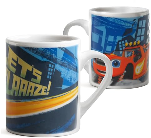 United Labels Blaze und die Monster-Maschinen Tasse für Kinder 230 ml, Lets Blaaaze Monstertruck, Kindertasse aus Keramik, Kinderbecher