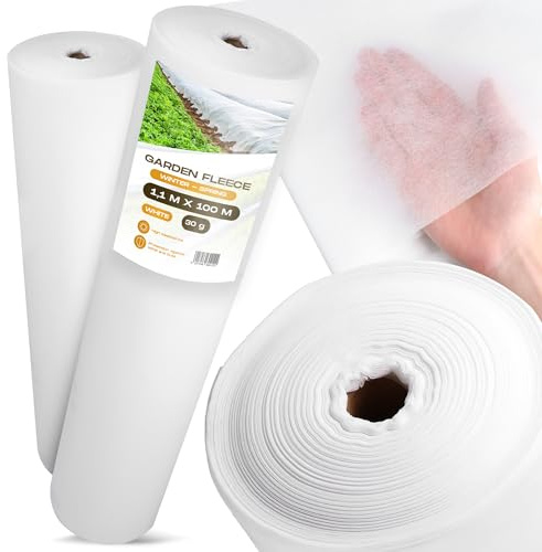 Instalguru Tessuto Non Tessuto da Giardino Protezione Piante 1,1 x 100m 30g Bianco Inverno Primavera Telo Antigelo Vello Protettivo per Colture Raccolto Crescita Anticipazione UV Copertura di Orti