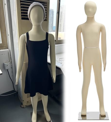 Schaufensterpuppe 1 2 3 4 6 8 10 12 14 Jahre Alt Kleinkind Schaufensterpuppe Torso, Gesichtslose Kinder Schaufensterpuppe Ganzkörper Kinder Ankleidepuppe Manikin Für Kinder/Teenager/Jugendliche/Junior