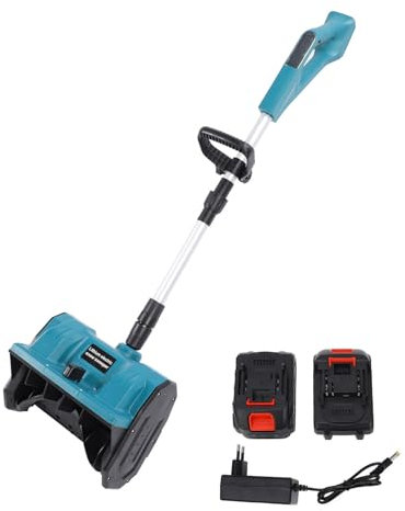 Schneeschaufel, Batteriebetrieben, 21 V, 31,8 cm Breit, Elektrische Schneefräse, 7,6 M Wurfweite, Verstellbare Tragbare Schneekehrmaschine mit Sicherem Schalter und