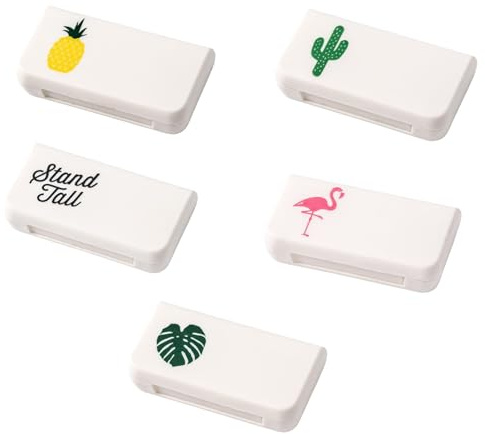 5 Stück Pillendose Klein für Unterwegs,3 Fächer Mini Tablettenbox Pillenbox,Medikamentenbox für Vitamin,Fischöl,Medikamente,Tragbare 1 Tage Pillen Organizer,Reise & Täglicher Gebrauch,Pillendosen