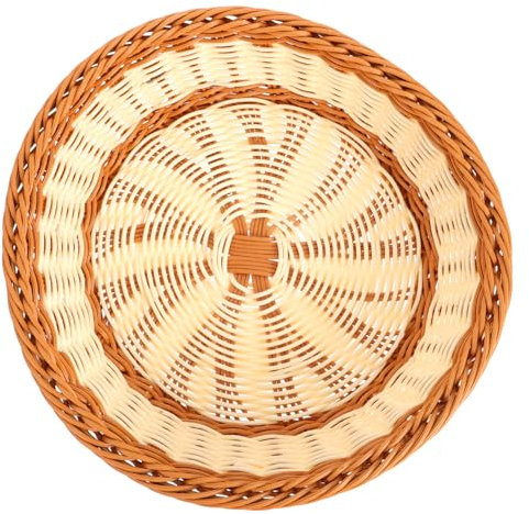 HOLIDYOYO 1pezzi Cestino Intrecciato Per Casa Semplice Portavivande Cestino Di Plastica Per Conservazione Di Frutta Pane Caramelle e Snack Robusto e Svuotabile