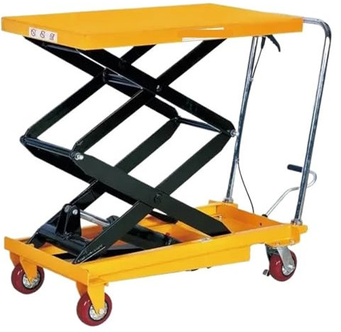 BADIKA Tavolo di Sollevamento a Forbice Piccolo Tavolo elevatore Idraulico a Forbice Manuale 200 kg Carrello Manuale