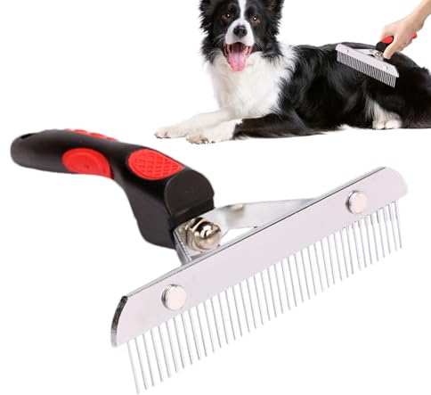 Striegel für Hunde, Entfilzungsbürste für Unterwolle | Zahnbürste aus Edelstahl für Hunde und Katzen mittlerer und großer Rassen