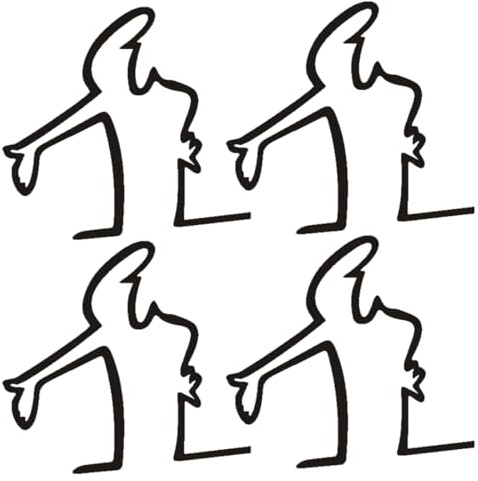 NHQZ 4 Pezzi Adesivi Auto Divertenti, Promemoria AntiGraffio, Adesivi per Frigorifero e Porte in Vetro, Adesivi Creativi