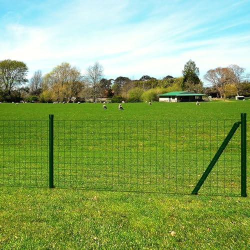 Snsowed Gitterzaun-Satz Gitterzaun Gartenzaun Maschendraht, Maschendrahtzaun, Zaun Maschendraht, Gartenzaun, Hasendraht, Wühlmausgitter, Drahtgitter, Stacheldraht, 25 x 1,5 m