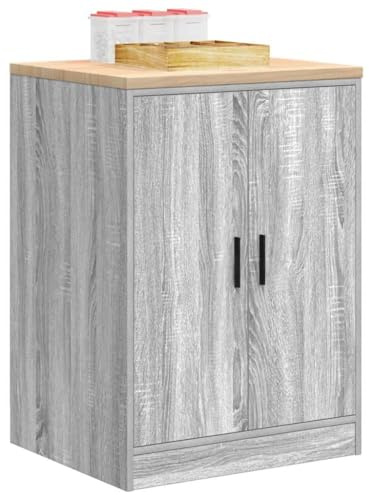 Générique Armoire de Rangement de Garage Sonoma Gris 60x51x85 cm Bois pin,Armoires industrielles,26.35KG-860576