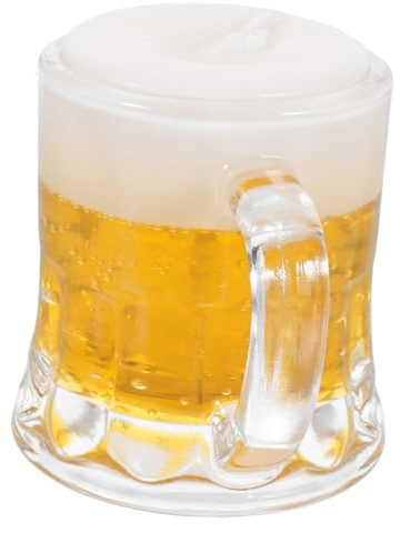 SOPOTUTU Mini Copa de Cerveza Decorativa con Aroma Mango y Té de Vela Perfumada Vaso Pequeño para Masculinos y Decoración de Bar Casa