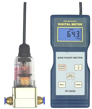 Misuratore del punto di rugiada HT-6292, misuratore del punto di rugiada del gas ad aria compressa, misuratore intelligente portatile di temperatura e umidità HT6292,Professionale