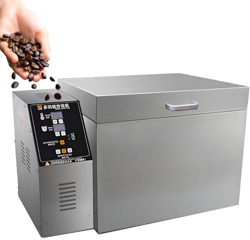 PioMue Tostatrice elettrica per Chicchi di caffè, Macchina per tostare Chicchi di caffè in Acciaio Inossidabile, Temperatura Regolabile per la Cottura di caffè, Castagne, Arachidi, Cereali Type10
