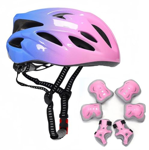 VNLCPX Casco Protección Infantil, con Rodilleras Coderas y Muñequeras
