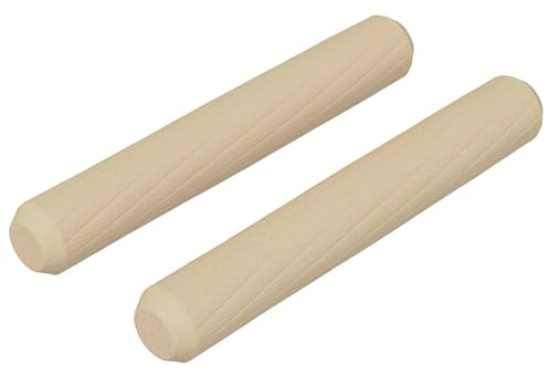 vidaXL Dowel in legno 2 pcs Marrone Ø8 x 50 mm Legno massello, Soggiorno, tasselli in legno, componenti in legno massiccio, bastoni in legno fai-da-te, creazione