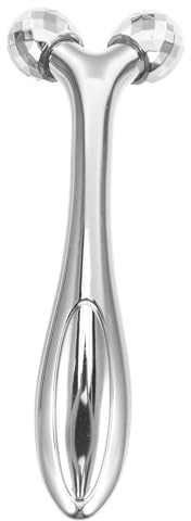Luxshiny Gesichtsroller Massagegerät Silber 3d roller Gesichtsmassagegerät zur Hautstraffung und Faltenreduzierung Tragbares Druckpunktmassagegerät für Strahlenden Teint und Anti Aging