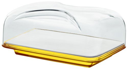 Guzzini 27010088 Bolli Copriformaggio Rettangolare con Vassoio e Campana