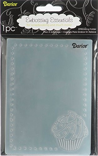 Darice Prägeschablone, 10,8 x 14,6 cm Cupcake, Ecke, Plastik, transparent, 10,8 x 14,6 x 0,4 cm