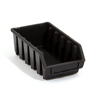 100 st. Ergobox box box stapellådor svart stor 2 L hyllbox 116 x 212 x 75 plast