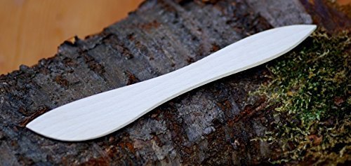 20 Stück - Teigmesser aus Buchenholz Holzmesser Buttermesser Küchen Schmalz Messer Holz je 0,46 €