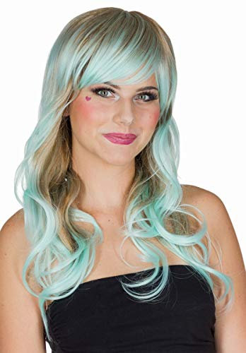 Damen Perücke Langhaar Meerjungfrau Nixe Karneval Fasching Party