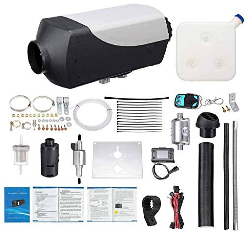 HKPLDE 5KW Riscaldatore Diesel Interruttore LCD Riscaldatore A Gasolio 10Riscaldatore di Carburante Ad Aria Diesel con Serbatoio L per Camper, Camion, Furgone, Autobus-24V