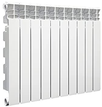Fondital V710AM03410 Radiatore in alluminio pressofuso Exclusivo D3, 500 mm, 10 elementi, bianco