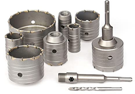 SYHML-SHOP TCT-Kernbohrer, 110-500 Mm SDS Plus Schaft 30-160 Mm Betonlochsäge Für Klimaanlagenrohr (Farbe : 125mm)