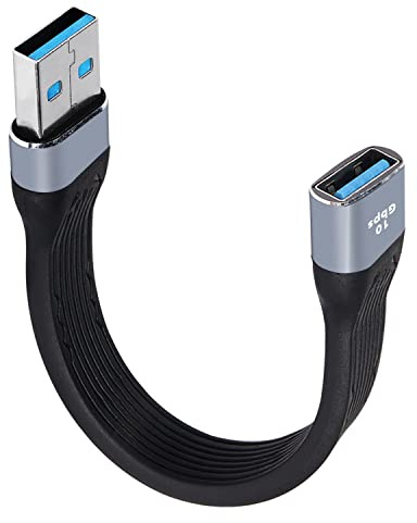 MEIRIYFA 10 Gbps USB 3.0 Verlängerungskabel Typ A Stecker auf Buchse Verlängerungskabel SuperSpeed ​​Datenübertragung Kompatibel mit USB-Tastatur, Flash-Laufwerk, Festplatte – 14 cm