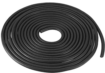 sourcing map Joint d'étanchéité rond en caoutchouc, 6 mm de diamètre, 8 mètres de long, pour bricolage, entrepôt, tampons, tubes en mousse, artisanat, porte de maison