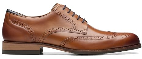 Clarks Craft Arlo Limit Brogue Scarpe in Pelle Nera, Marrone, 44 EU