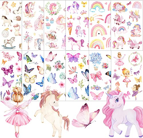 120+ Tattoo Kinder, Einhorn Schmetterling Tattoos für Kinder Mädchen | Kindertattoos Mädchen, Temporäre Tattoos für Kindergeburtstage Geschenke