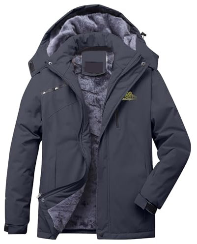 AMhomely Plus Size Womens Waterproof Coats 24-26 Trench Coat Fleece Softshell Jacket Solid Rain Jacket Parka Windproof Mountaineering Hiking Outdoor Wear Windbreaker with Hood Grey 4XL