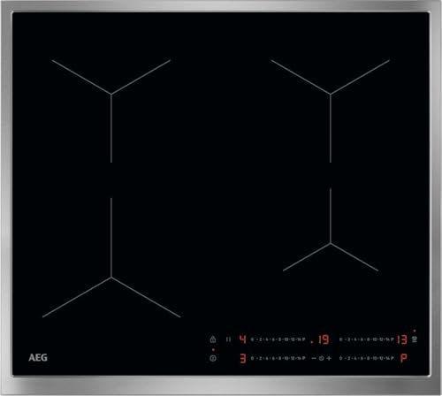 AEG Induktionskochfeld autark 60cm – 4 Flex-Kochzonen mit Powerfunktion für schnelleres Kochen – 14 Stufen – SuperFlat Rahmen – Timer – Touch-Bedienung – kompatibel mit Haubenautomatik – TO64IA0AXB
