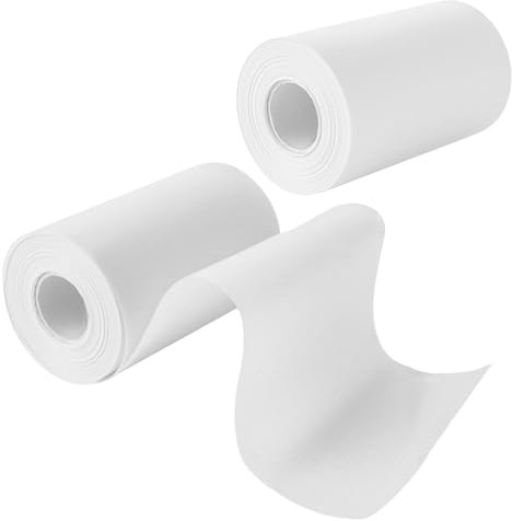 YAYODS 2 rollos de papel de pan de mantequilla – 10 cm x 50 m papel de horno blanco – papel de horno cortado – Pequeño rollo de papel para hornear – Papel de pan antiadherente para sándwich, patatas