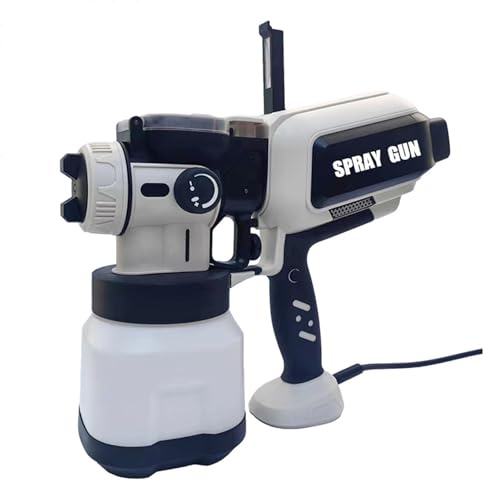 Huanyu Spruzzatore a colori da 550 W con luce a LED e 3 ugelli, potente pistola a spruzzo da 1200 ml con 3 modelli, spruzzatore elettrico per mobili per la casa
