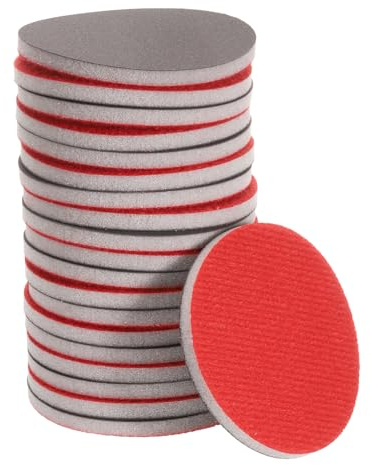 sourcing map 20pcs 2500 Grit Sanding Sponge 2.85 Inch Hook and Loop Sponge Sanding Disc for Orbital Sander, Wet/Dry Use Sponge Buffer for Car Wood Drywall Metal Furniture Polishing