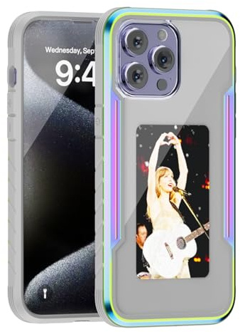 QSM Funda Protectora para Smartphone con Pantalla de proyección de 4 Colores, Compatible con Apple iPhone 16PROMAX, Pantalla de proyección NFC Personalizada AI E-Ink (para iPhone 16 Pro MAX)